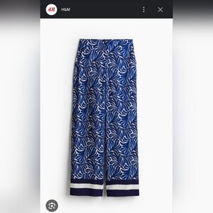 NWOT Blue and White Patterned Pants